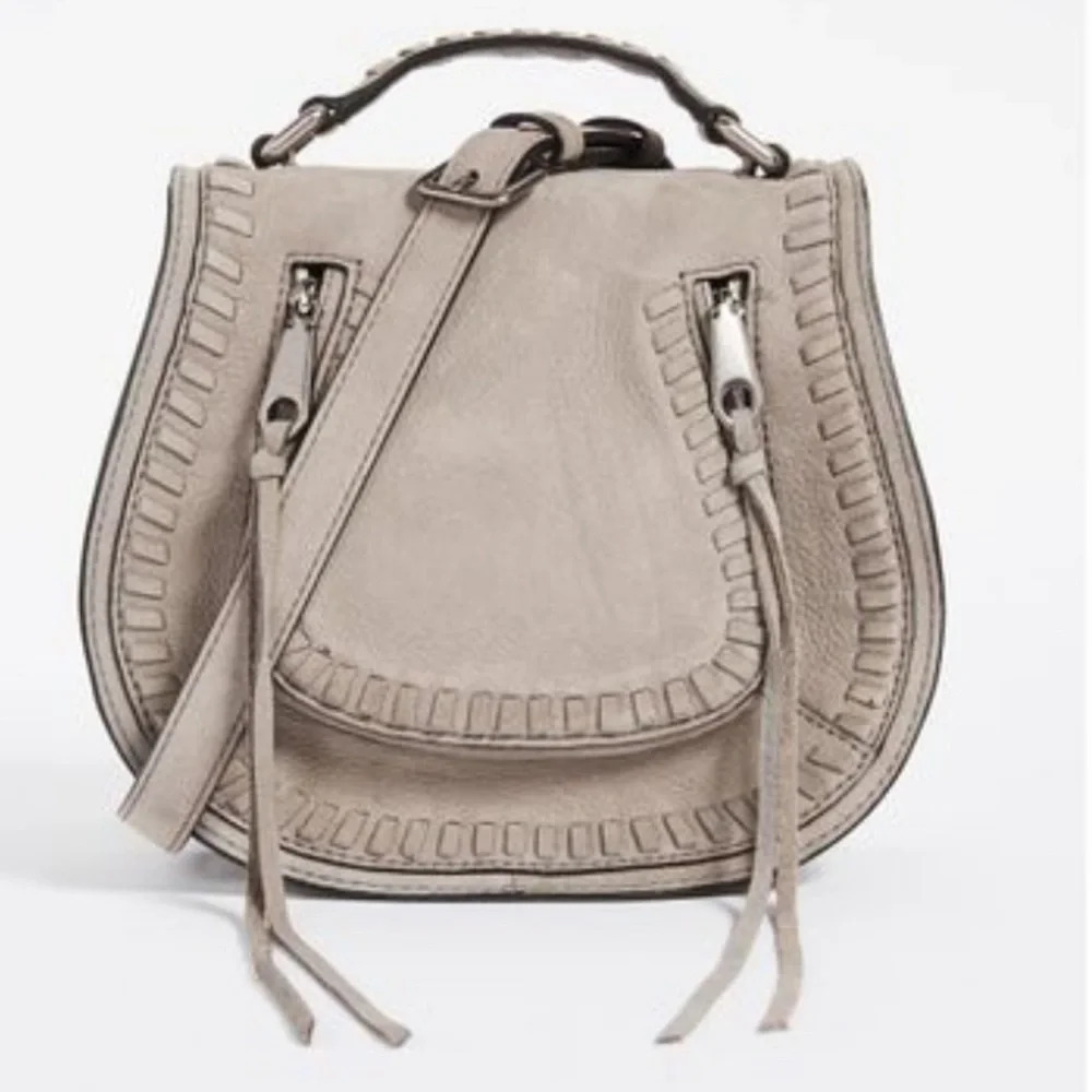 Rebecca Minkoff Vanity Saddle Bag in light Gray
